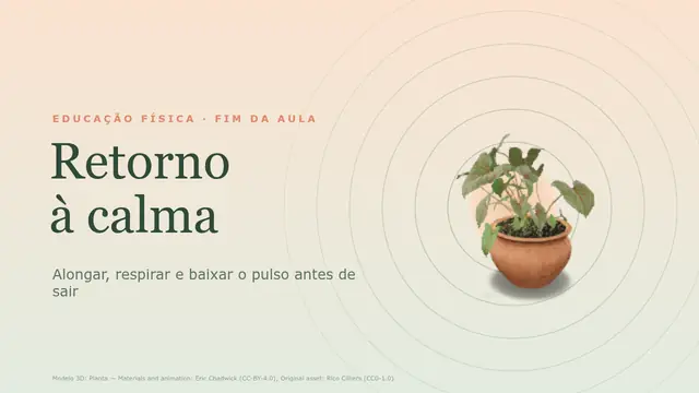 Capa da apresentação «Retorno à calma: alongar e respirar»