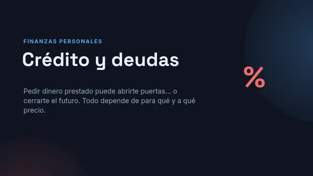 Portada de la presentación «Crédito y deudas»
