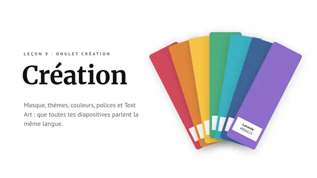 Couverture de la présentation « Design : masque, thèmes et couleurs »