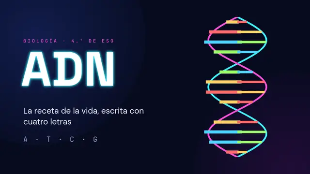 Portada de la presentación «El ADN, la receta de la vida»