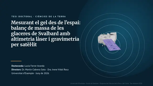 Portada de la presentació «Defensa de tesi doctoral: Ciències de la Terra»