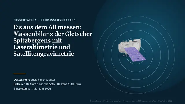 Titelfolie der Präsentation „Verteidigung einer Doktorarbeit: Geowissenschaften“