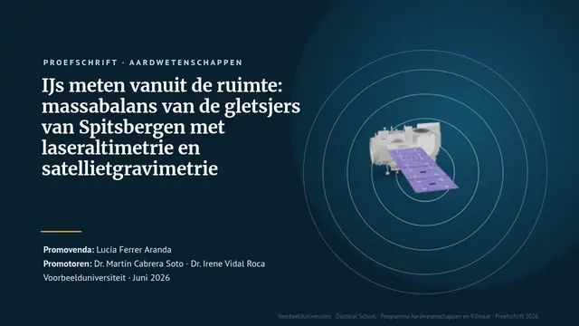 Titeldia van de presentatie ‘Verdediging van een proefschrift: aardwetenschappen’