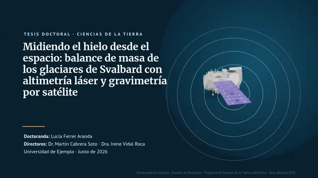 Portada de la presentación «Defensa de tesis doctoral: Ciencias de la Tierra»
