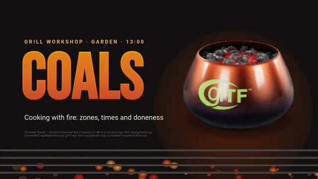 Cover of the presentation “Embers and grill”