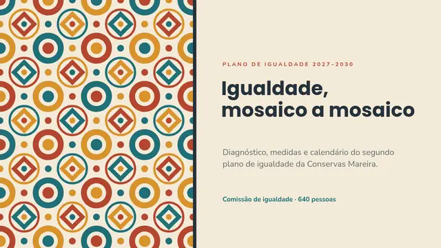 Capa da apresentação «Plano de igualdade»