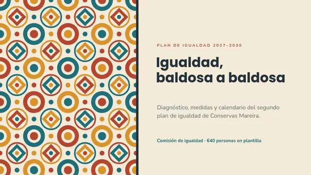 Portada de la presentación «Plan de igualdad»
