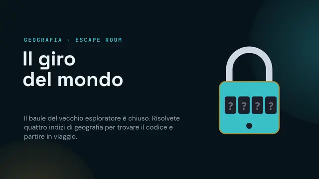 Copertina della presentazione «Escape room: il giro del mondo»