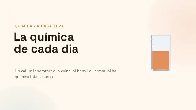 Portada de la presentació «La química de cada dia»
