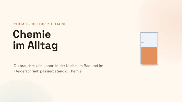 Titelfolie der Präsentation „Chemie im Alltag“