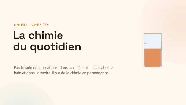 Couverture de la présentation « La chimie du quotidien »