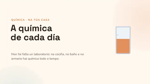 Portada da presentación «A química de cada día»