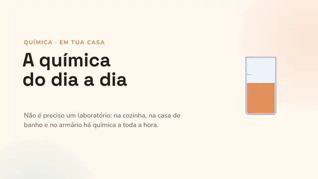 Capa da apresentação «A química do dia a dia»