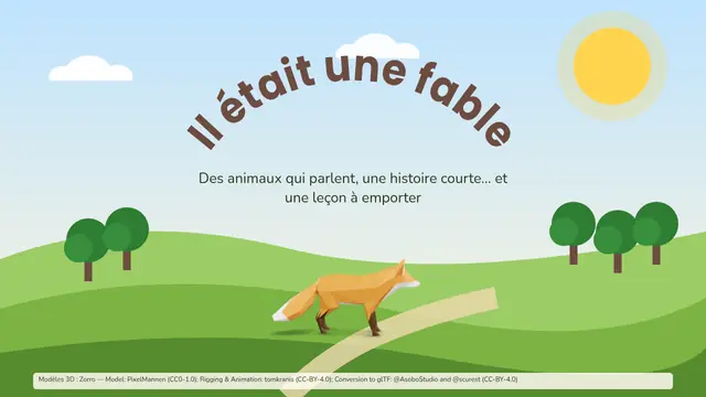 Couverture de la présentation « Fables : le renard et les raisins »