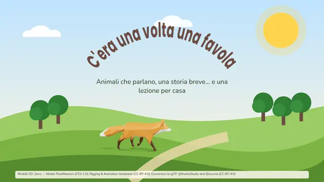 Copertina della presentazione «Favole: la volpe e l'uva»