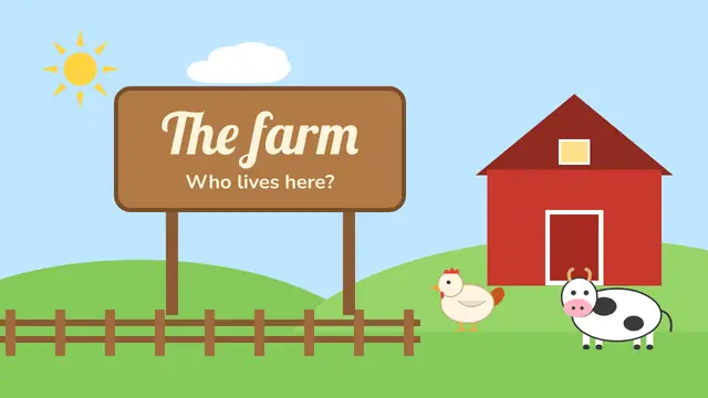 Cover of the presentation “Farm animals”