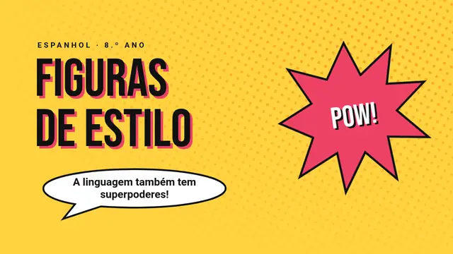 Capa da apresentação «Figuras de estilo em banda desenhada»