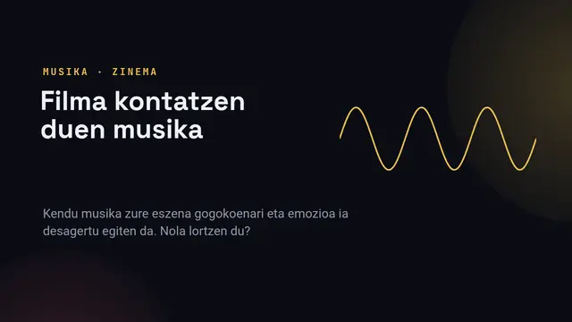 «Zinemako soinu-banda» aurkezpenaren azala
