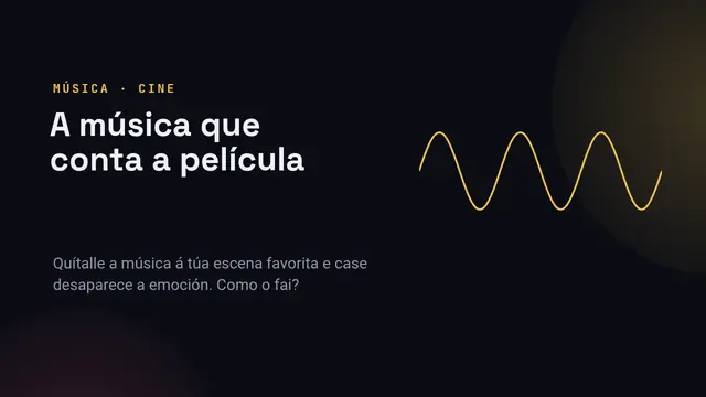 Portada da presentación «A banda sonora do cine»