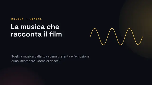 Copertina della presentazione «La colonna sonora del cinema»