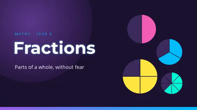 Cover of the presentation “Fractions”