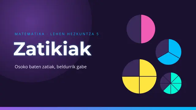 «Zatikiak» aurkezpenaren azala