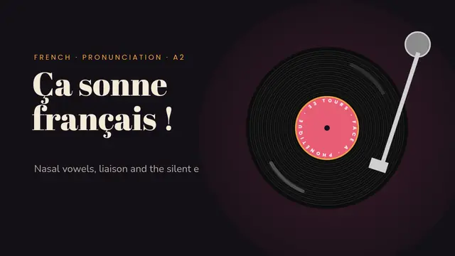 Cover of the presentation “French: the sounds”