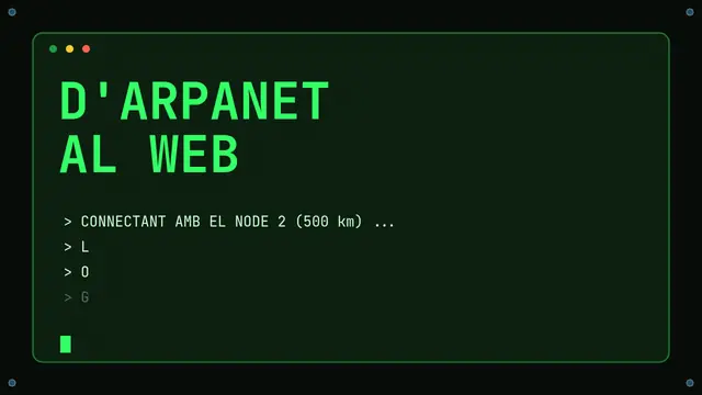 Portada de la presentació «D'ARPANET al web»