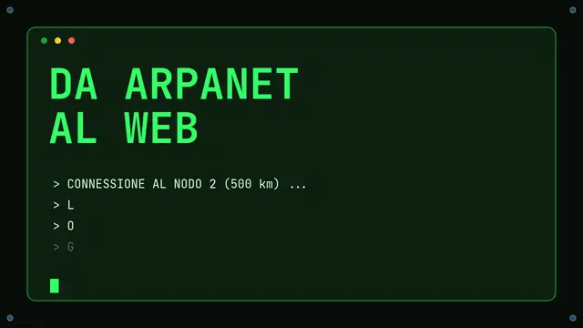 Copertina della presentazione «Da ARPANET al web»