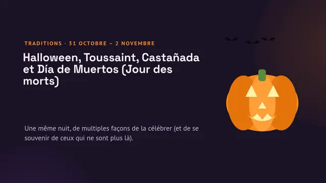 Couverture de la présentation « Halloween, Toussaint, Castañada et Jour des morts »