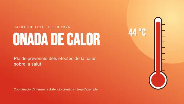 Portada de la presentació «Onada de calor: pla de salut»