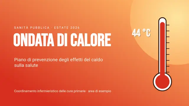 Copertina della presentazione «Ondata di calore: piano sanitario»