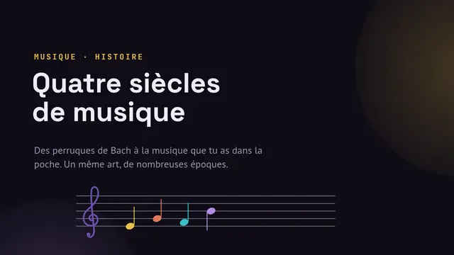 Couverture de la présentation « Histoire de la musique »