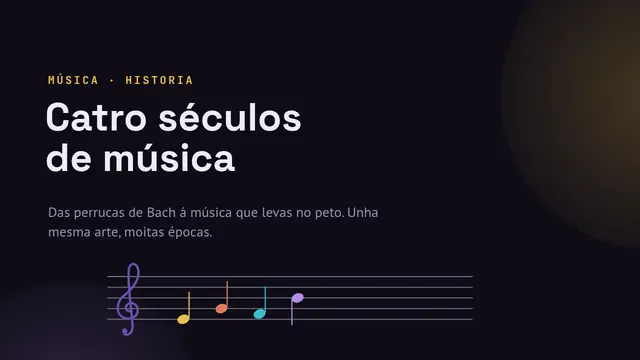 Portada da presentación «Historia da música»