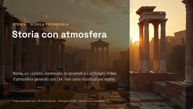 Copertina della presentazione «Storia con atmosfera: Roma, castelli, piramidi e Vichinghi»