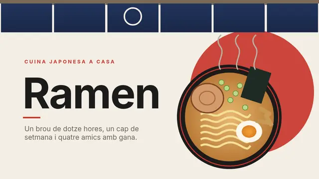 Portada de la presentació «Ramen casolà en un cap de setmana»