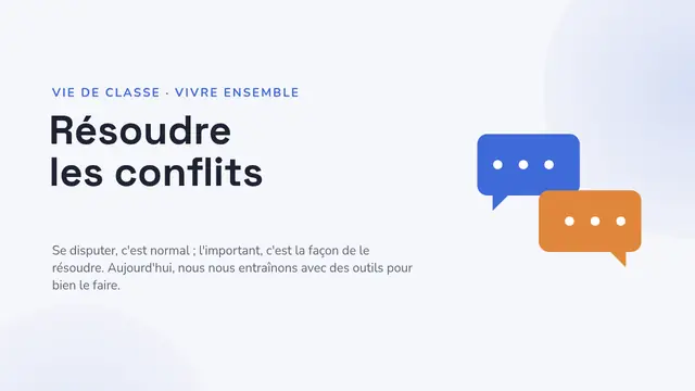 Couverture de la présentation « Tutorat : résoudre les conflits »