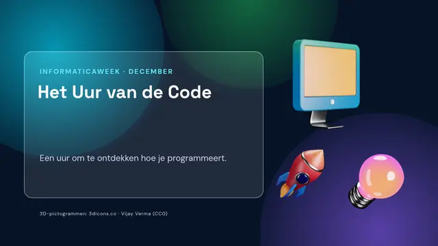 Titeldia van de presentatie ‘Het Uur van de Code’