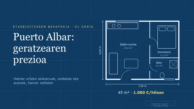«Etxebizitza: geratzearen prezioa» aurkezpenaren azala