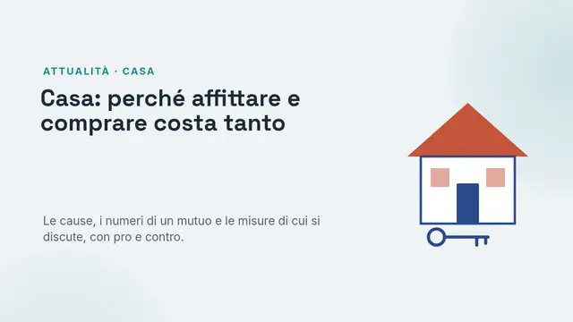 Copertina della presentazione «Casa: perché affittare e comprare costa tanto»