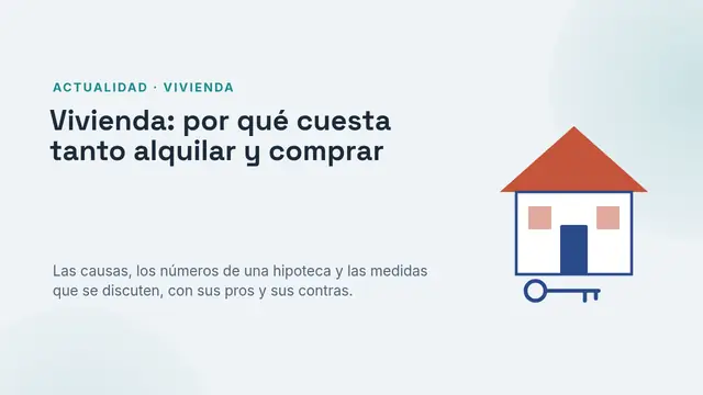 Portada de la presentación «Vivienda: por qué cuesta tanto alquilar y comprar»
