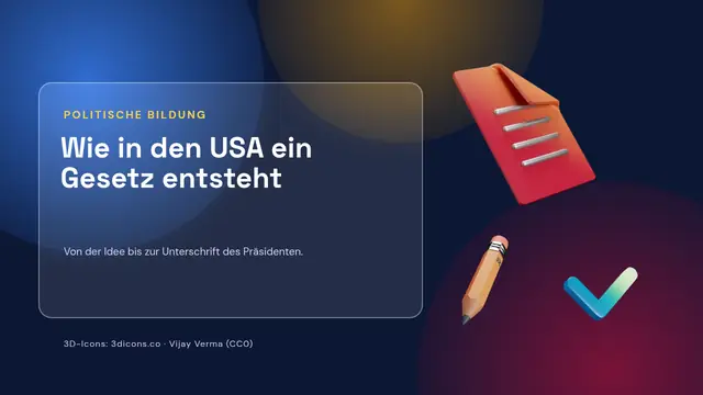 Titelfolie der Präsentation „Wie in den USA ein Gesetz entsteht“