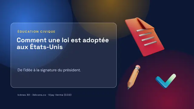 Couverture de la présentation « Comment une loi est adoptée aux États-Unis »