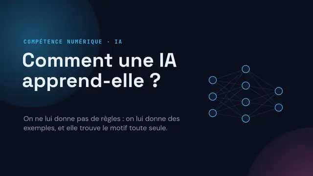 Couverture de la présentation « Comment une IA apprend-elle ? »