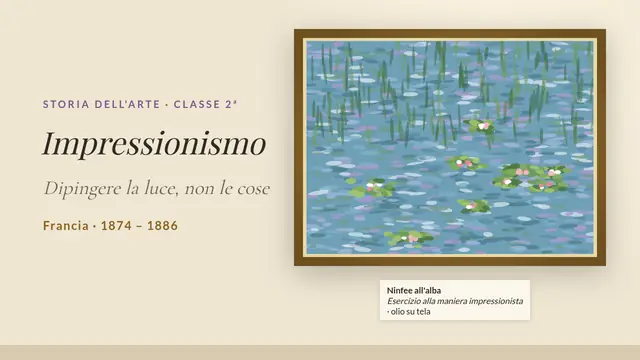 Copertina della presentazione «Impressionismo: dipingere la luce»