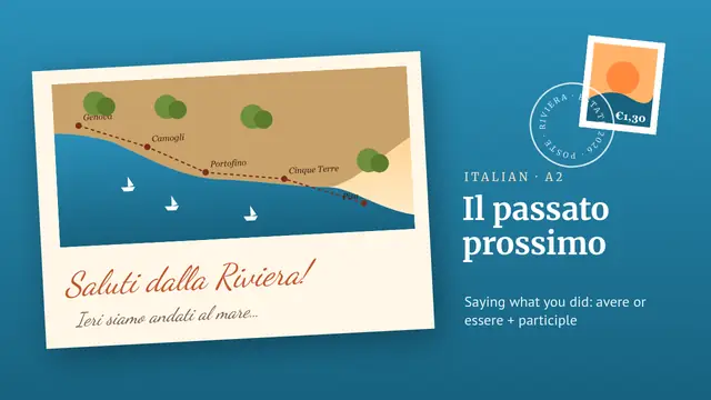 Cover of the presentation “Italian: il passato prossimo”