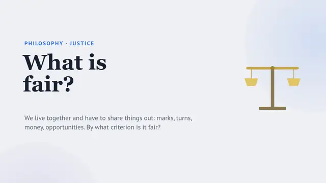 Cover of the presentation “Justice and living together”