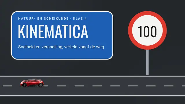 Titeldia van de presentatie ‘Kinematica: snelheid en versnelling’