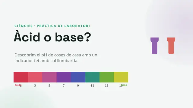 Portada de la presentació «Laboratori: àcid o base?»