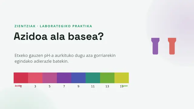 «Laborategia: azidoa ala basea?» aurkezpenaren azala